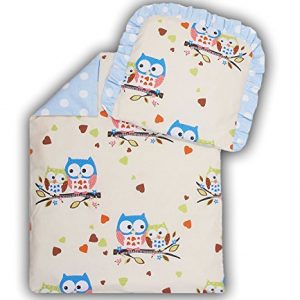 Kinderwagenset Baby Bettw/äsche Garnitur f/ür Kinderwagen Kissen Decke F/üllung Anker gro/ß blau//Steifenmuster 2 tlg.