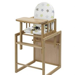 Safetots verschiedenhohen Klappbarer Hochstuhl aus Holz wei/ß Holz verschiedenen borstenreihen